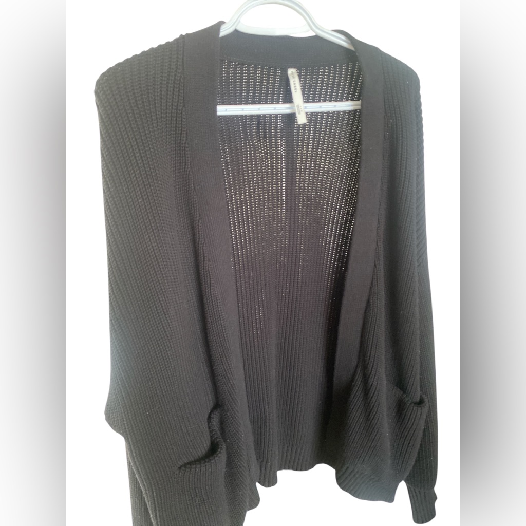 Paper Label Black Knit Cardigan